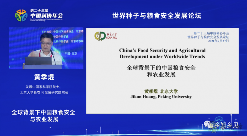 黃季焜:2035年我國(guó)水稻小麥可保持100%自給率
